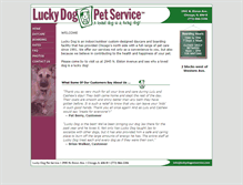 Tablet Screenshot of luckydogpetservice.com